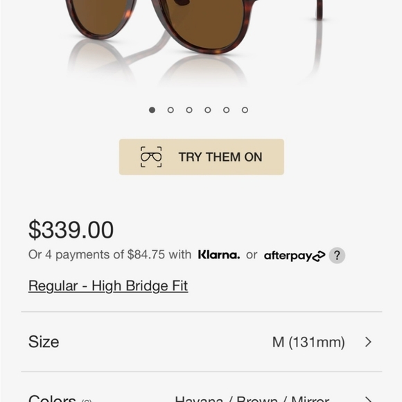 Persol Polarized Havana Brown Shades - Picture 7 of 9